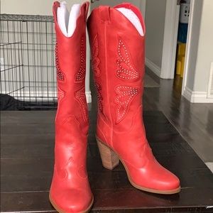 Jessica Simpson Red Cowboy boots!